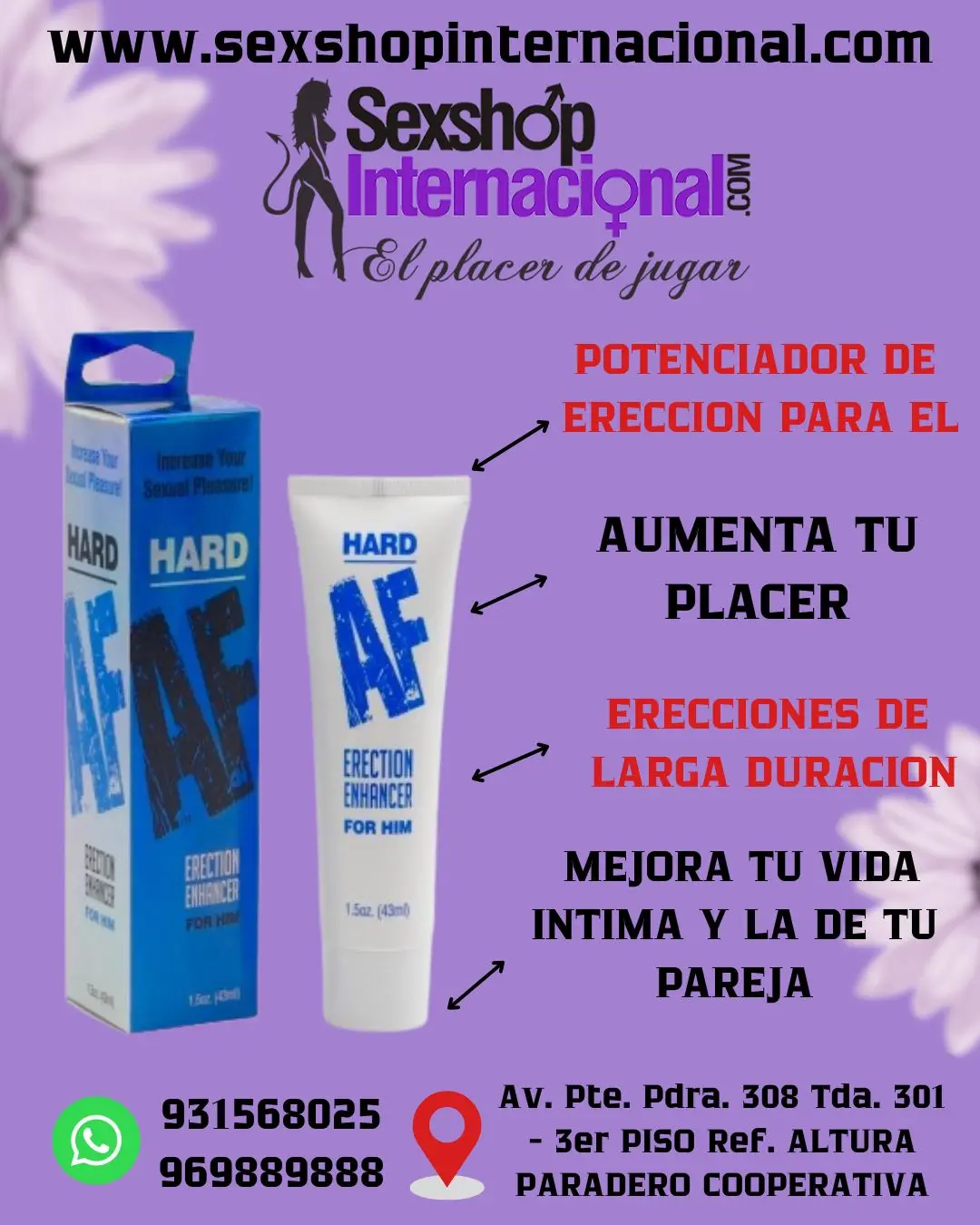 Hard Af Potenciador de Erección