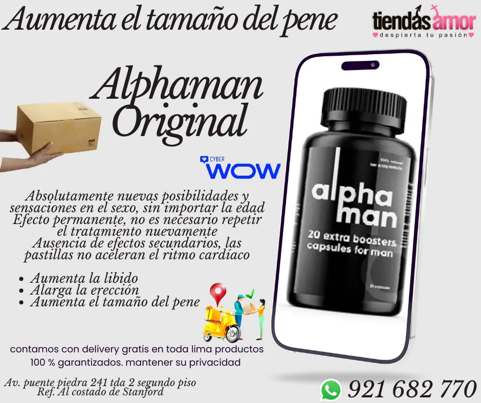 Alpha Man el desarrollo del miembro viril. rendimiento sexua