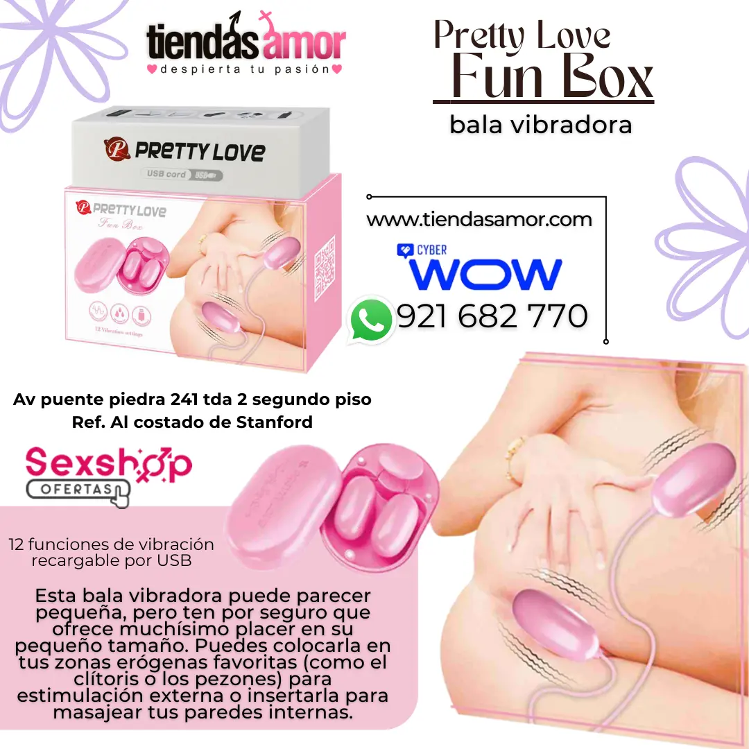 Pretty Love Fun Box bala vibradora 12 funciones de vibración