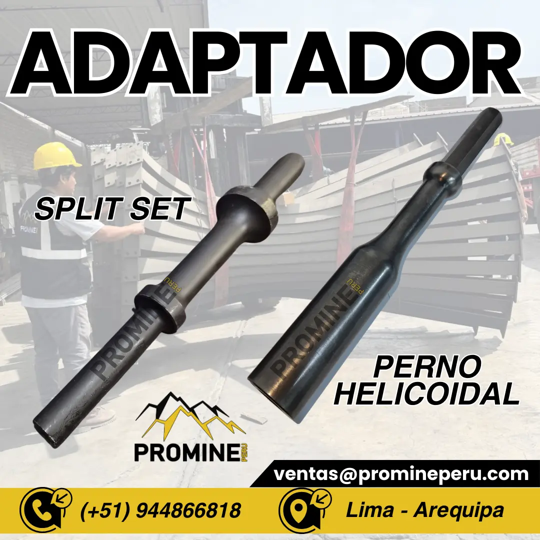 ADAPTADOR PARA PRODUCTO EN MINA . SPLIT SET . PERNO HELICOID