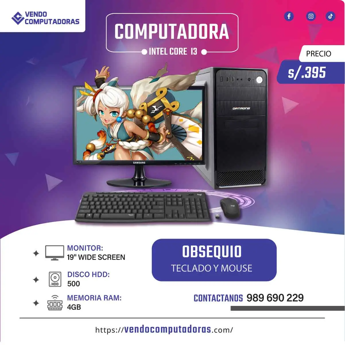 PC con monitor regalos incluidos