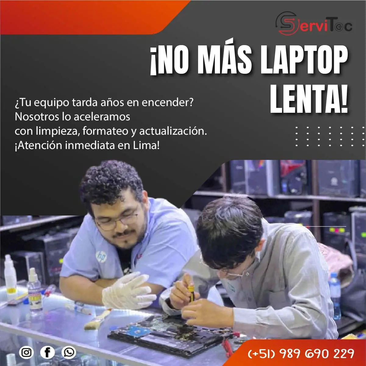 REPARAMOS TU LAPTOP EN TIEMPO RÉCORD 