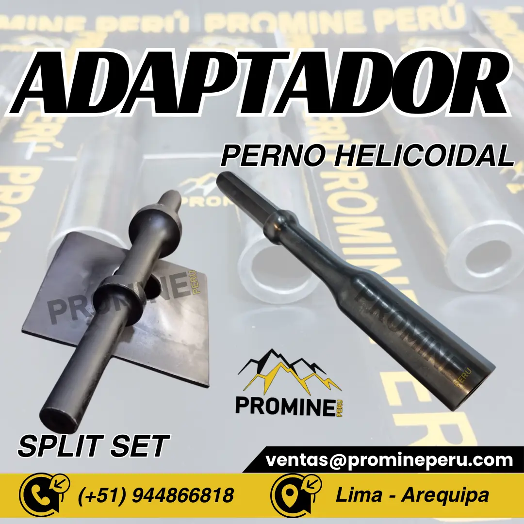 ADAPTADOR . ANCLAJE . SPLIT SET . PERNO . LIMA 