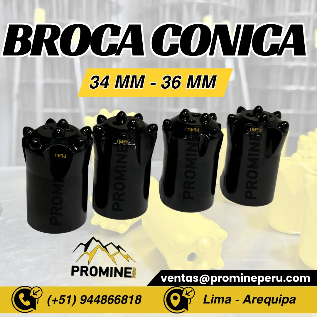 BROCA CONICA . 34MM 36MM . LIMA . STOCK 