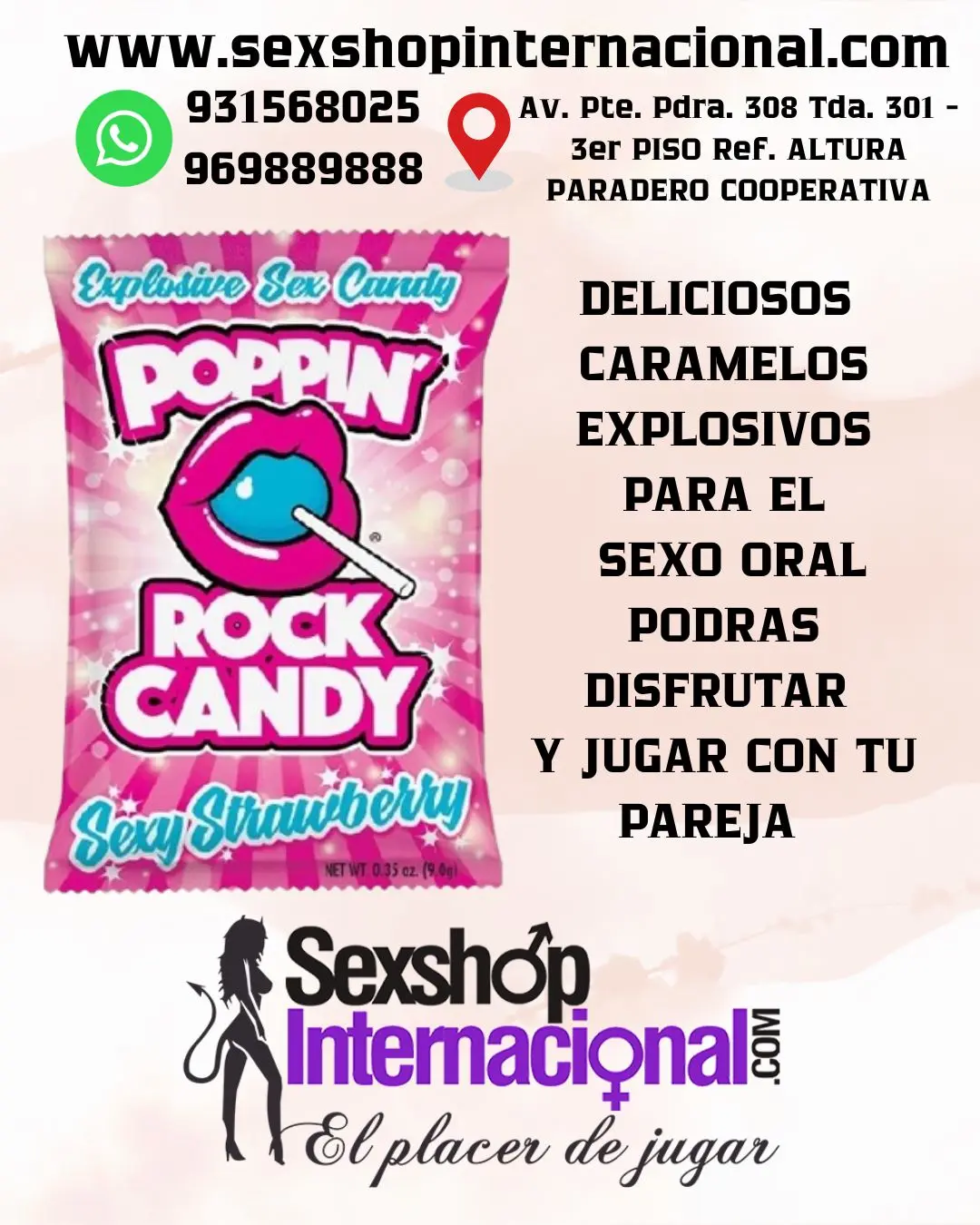 POPPIN ROCK CANDY CARAMELO SEXUAL EXPLOSIVO