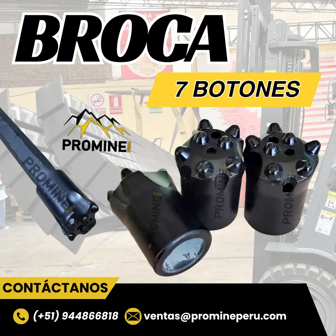 BROCA CONICA . PERFORACION DE ROCA . MINA . STOCK 