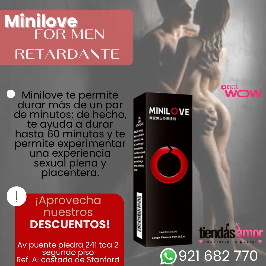 Spray Retardante Masculino Larga Duracion Minilove 10ml 