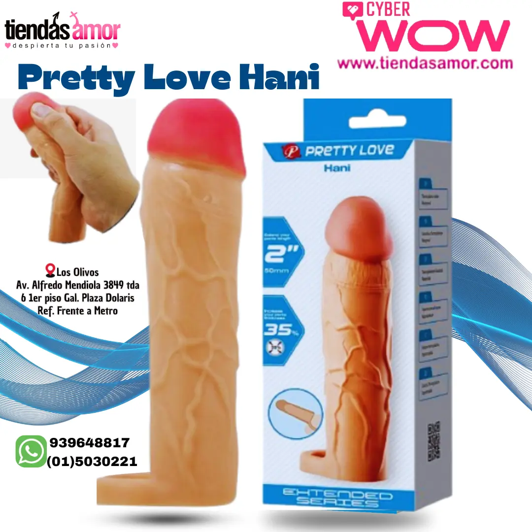 Funda Alargador Pene Engrosador Hani Consolador Punta Sólida
