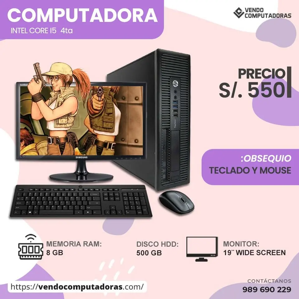  PC Core i5 con Monitor Regalo 