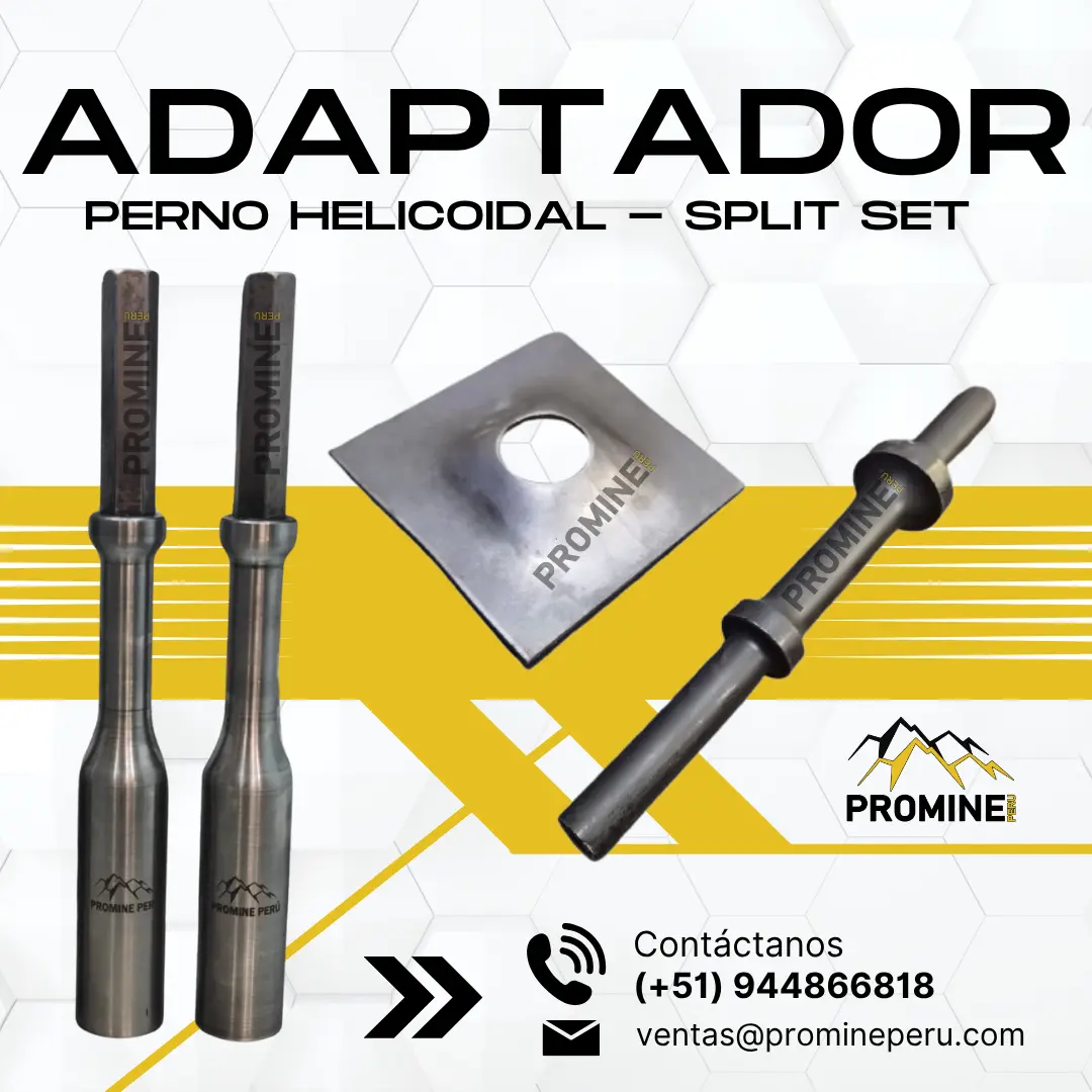 ADAPTADOR DE PERNO HELICOIDAL 19MM SPLIT SET OPERACION