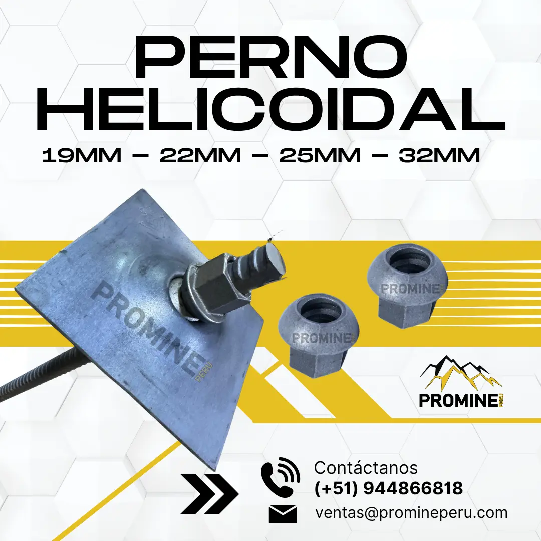 PERNO HELICOIDAL ACCESORIO EN MINA PROMINE 