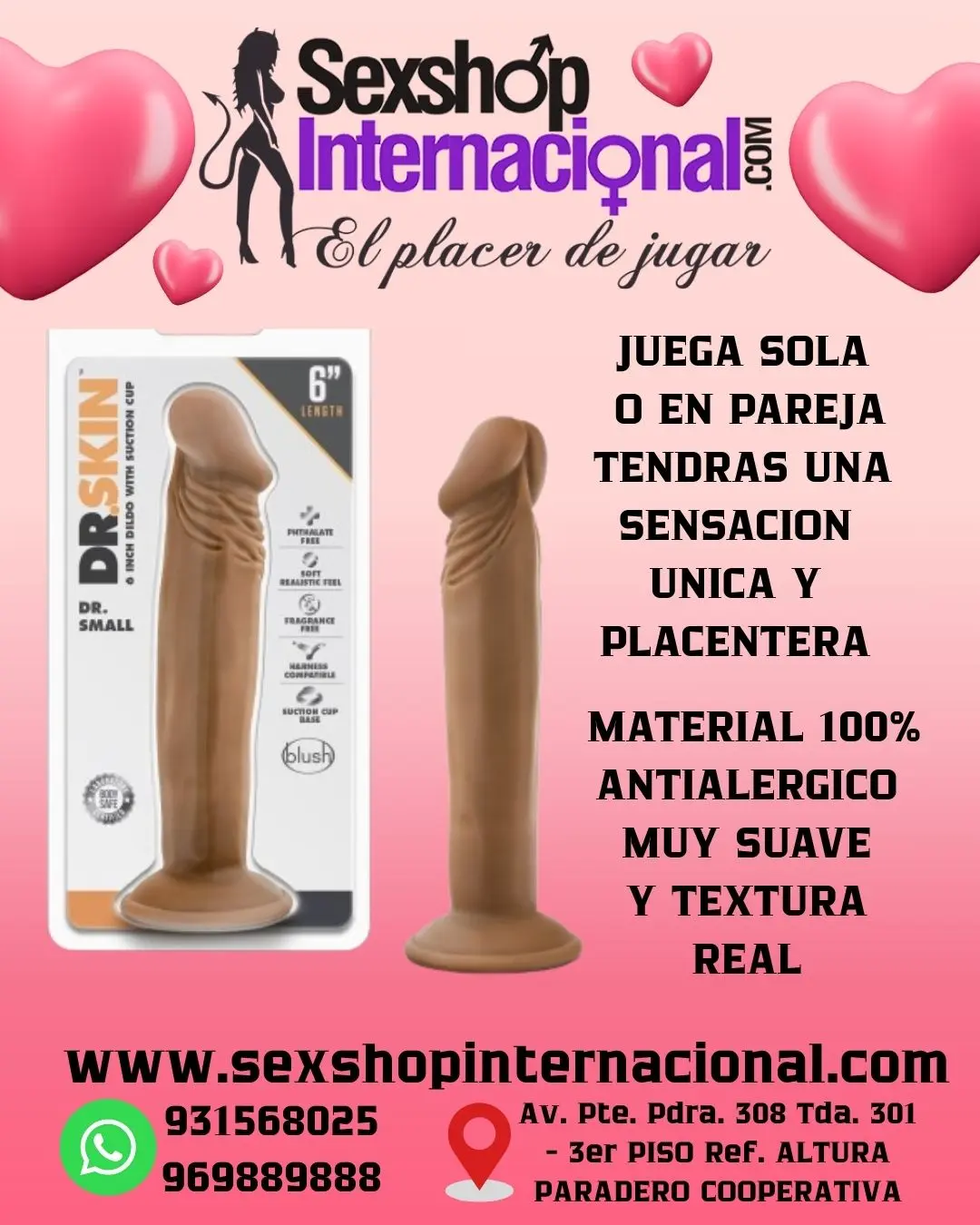 DR SKIN DR SMALL 6 DILDO MOCHA