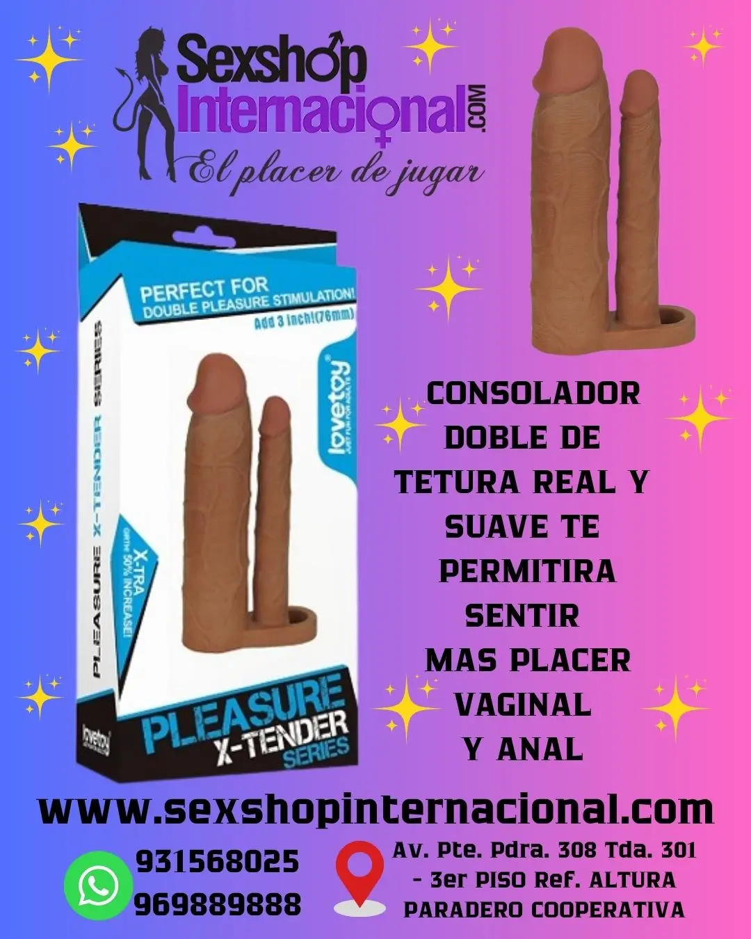 PERFECT FOR DOUBLE PLEASURE STIMULATION ADD 3 INCH 76MM