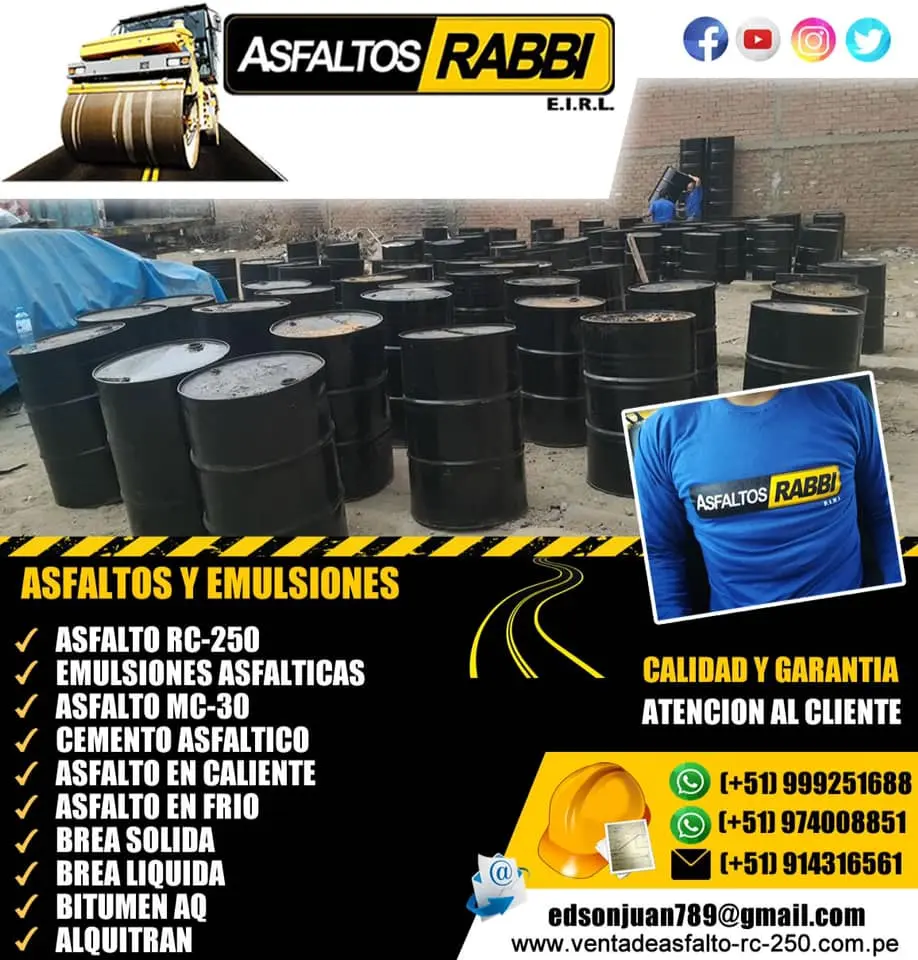 VENDO ASFALTO MC-30 EMULSION ASFALTICA ASFALTO EN FRIO 