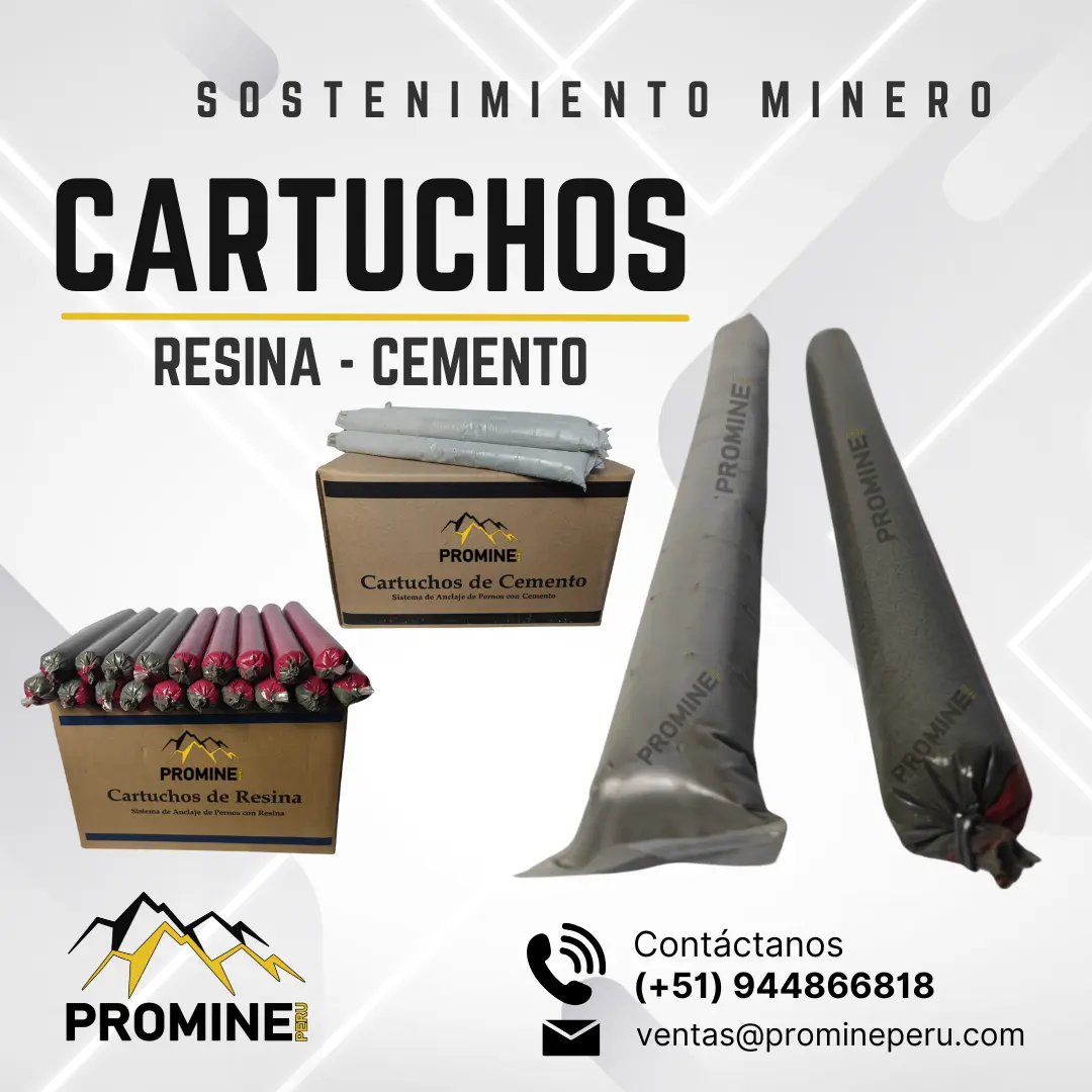 CARTUCHOS CEMENTO - RESINA - SECTOR MINERO 