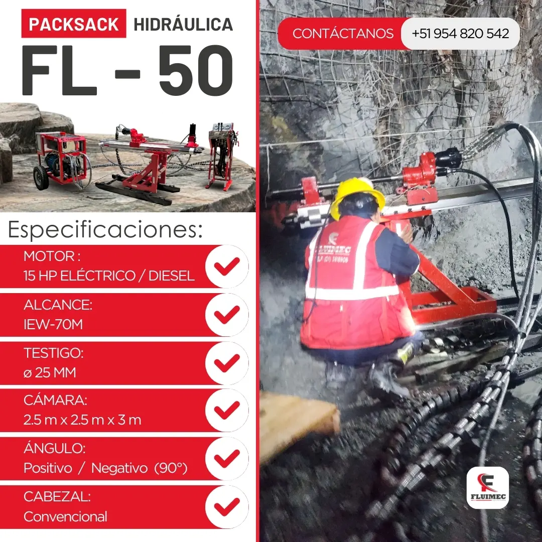 PACKSACK HIDRÁULICA FL50 equipo para mineria 