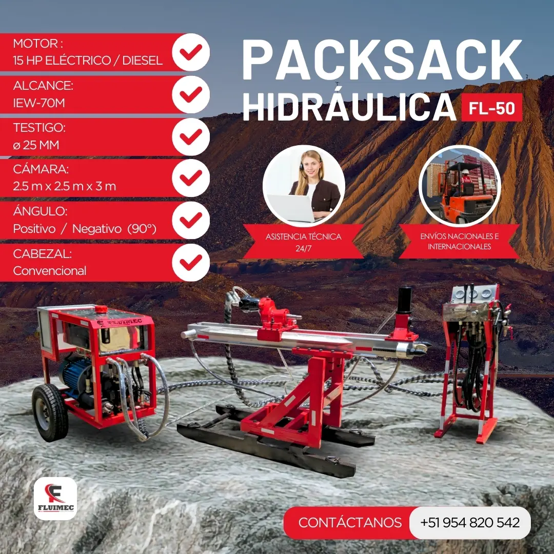 PACKSACK HIDRÁULICA FL50 equipo para industria minera 