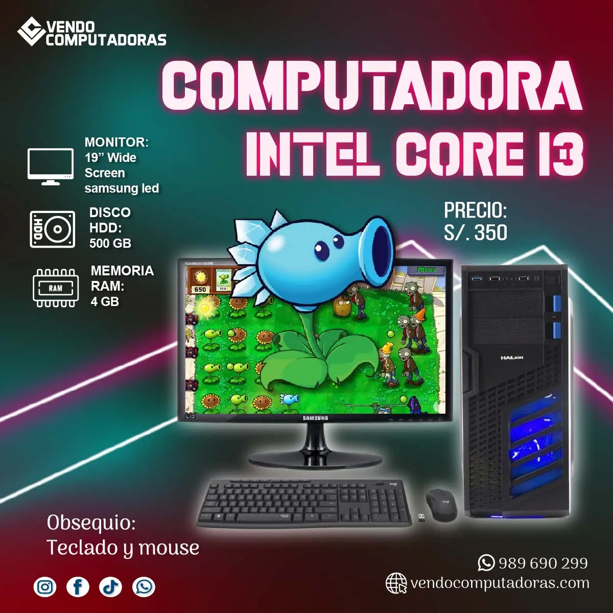 Core i5 con monitor y accesorios Todo en uno 