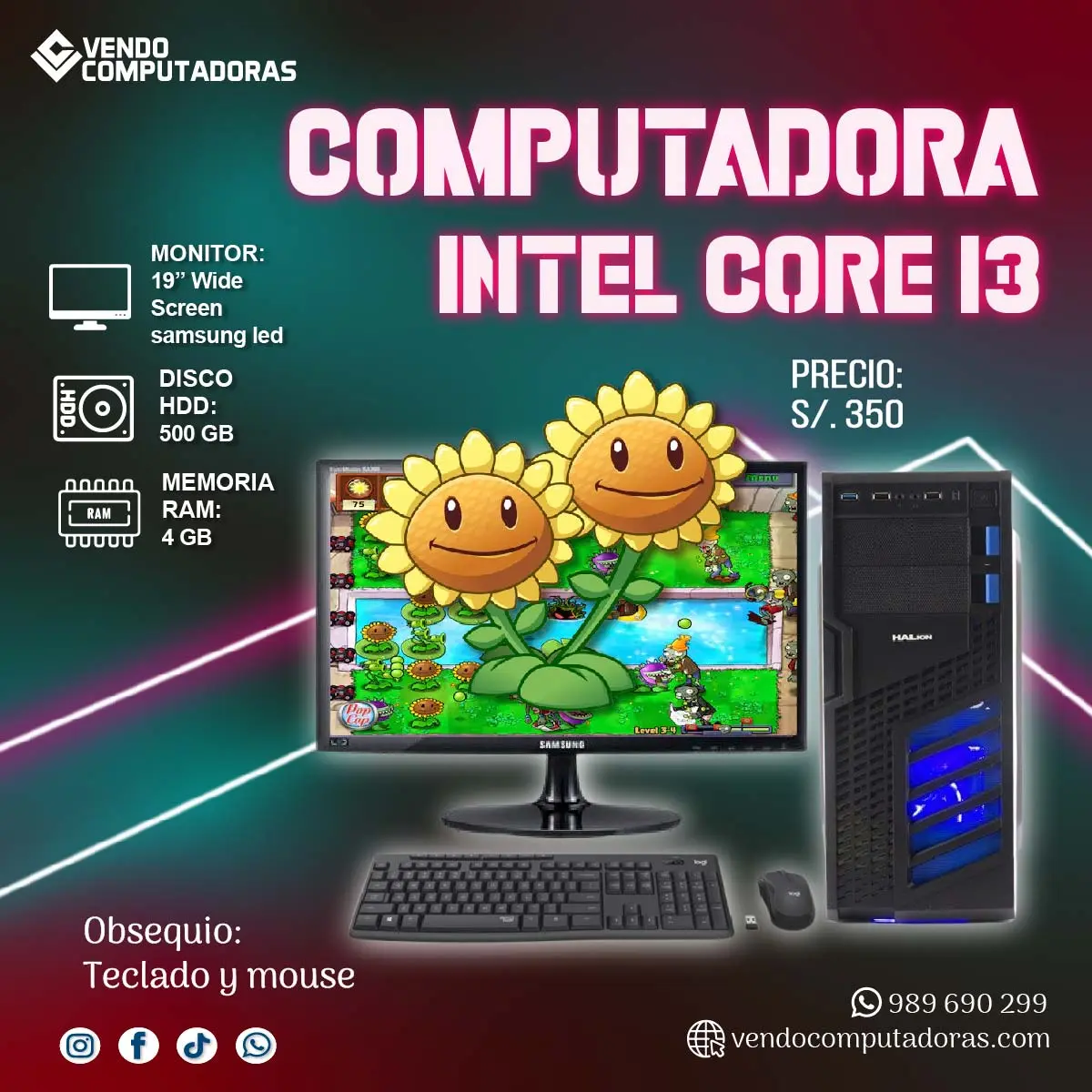 Core i5 con monitor y accesorios Todo en uno 