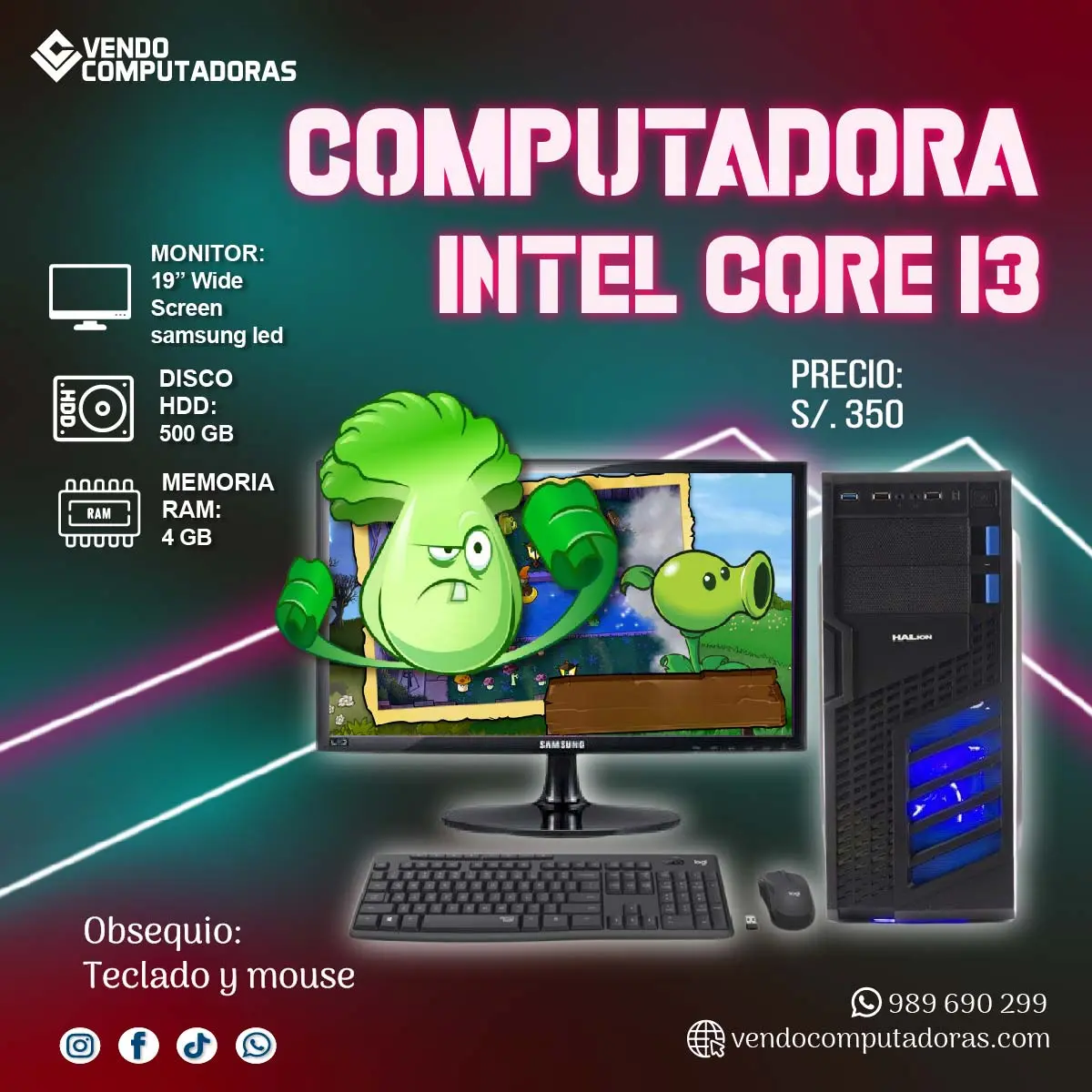 Core i5 con monitor y accesorios Todo en uno 