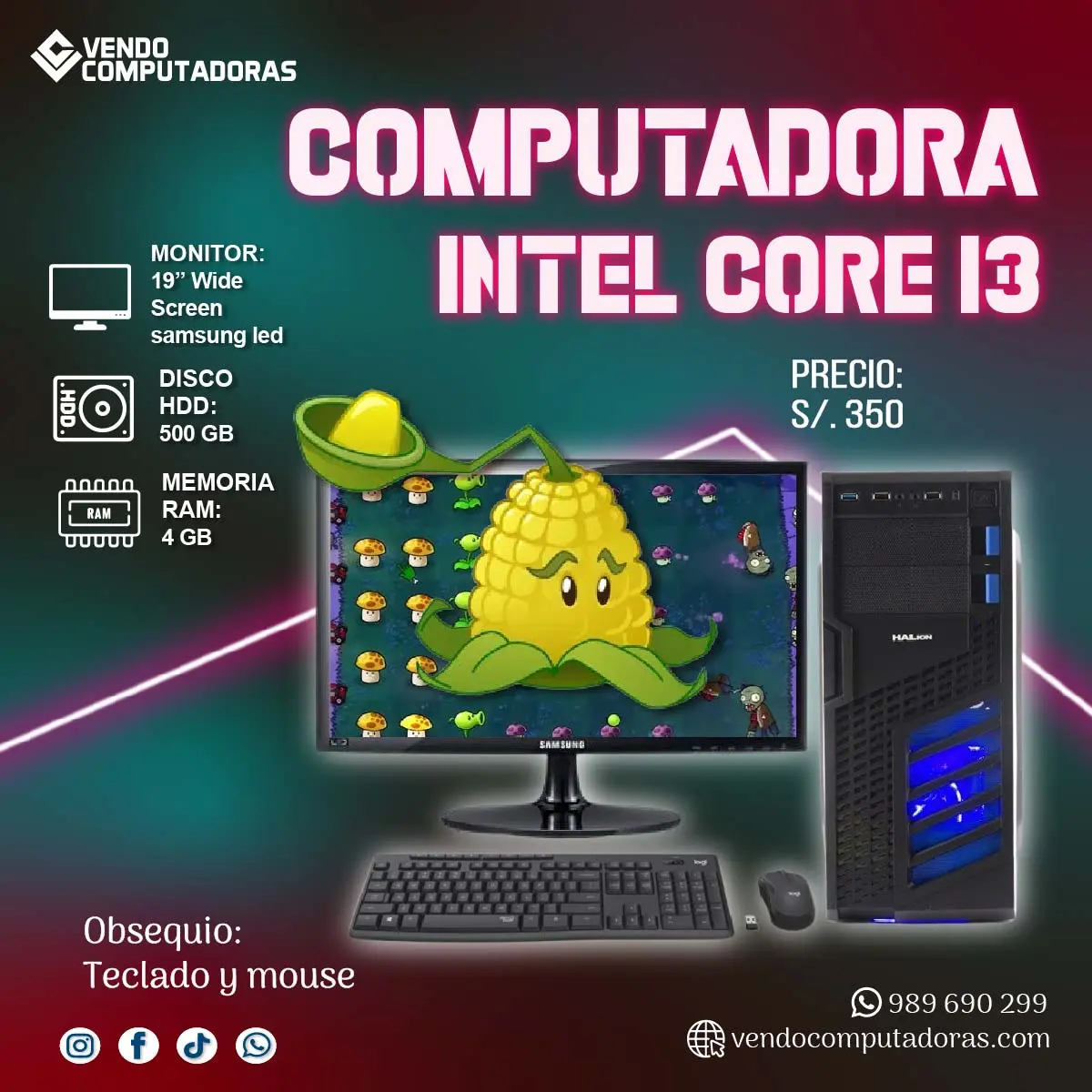 Core i5 con monitor y accesorios Todo en uno 