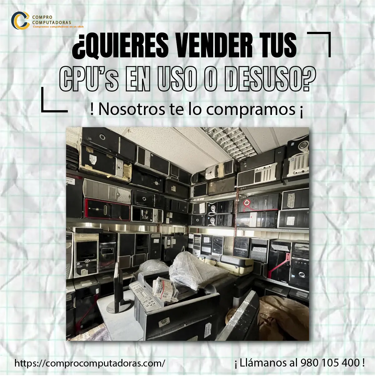 Compra de computadoras usadas con servicio express