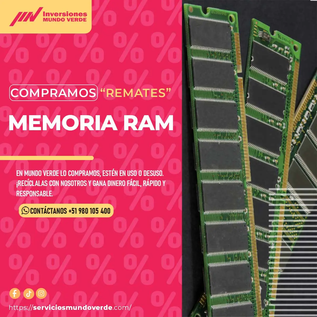 COMPRAMOS MEMORIAS RAM 