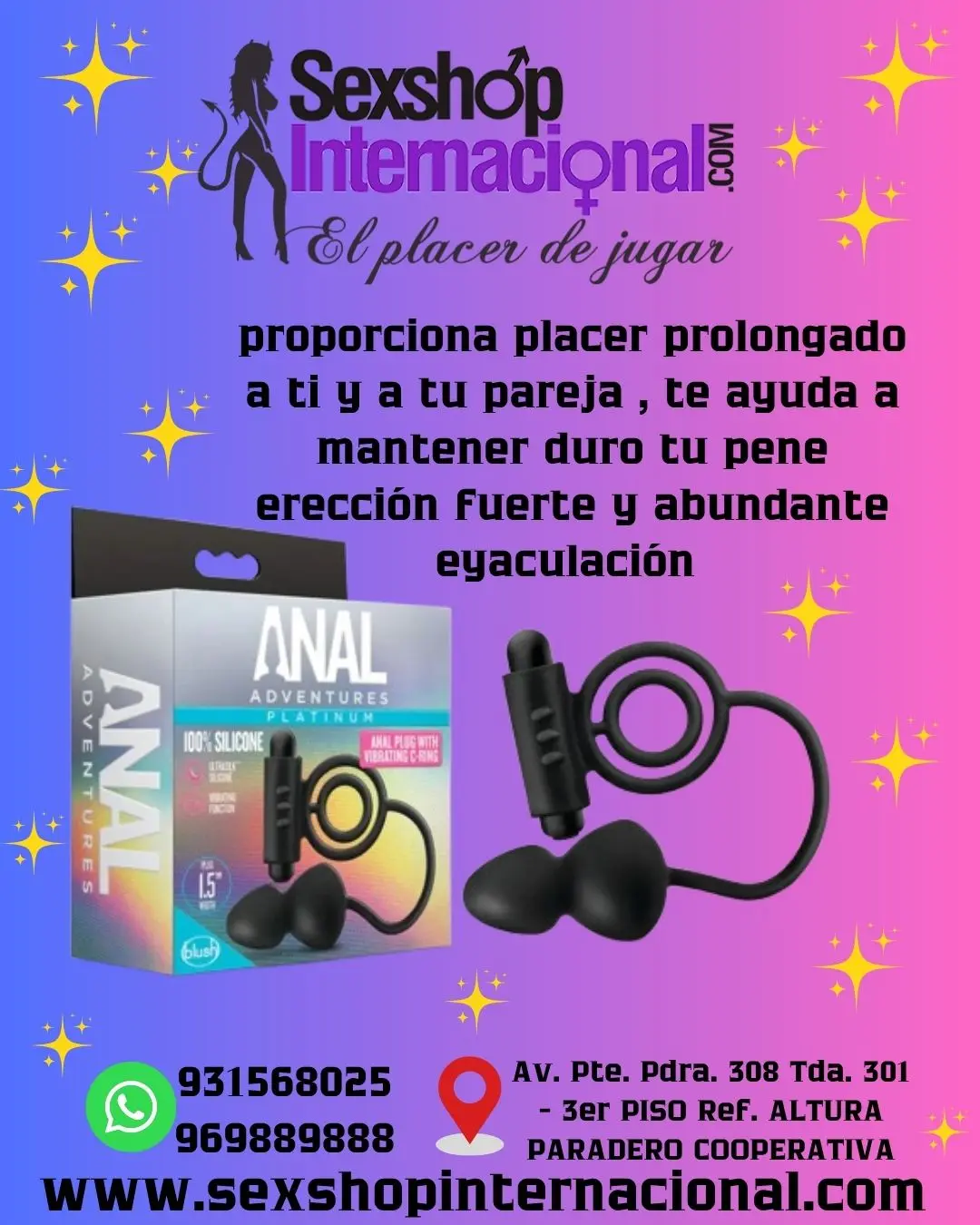 ANAL ADVENTURES PLATINUM SILICONE VIBRATING RING