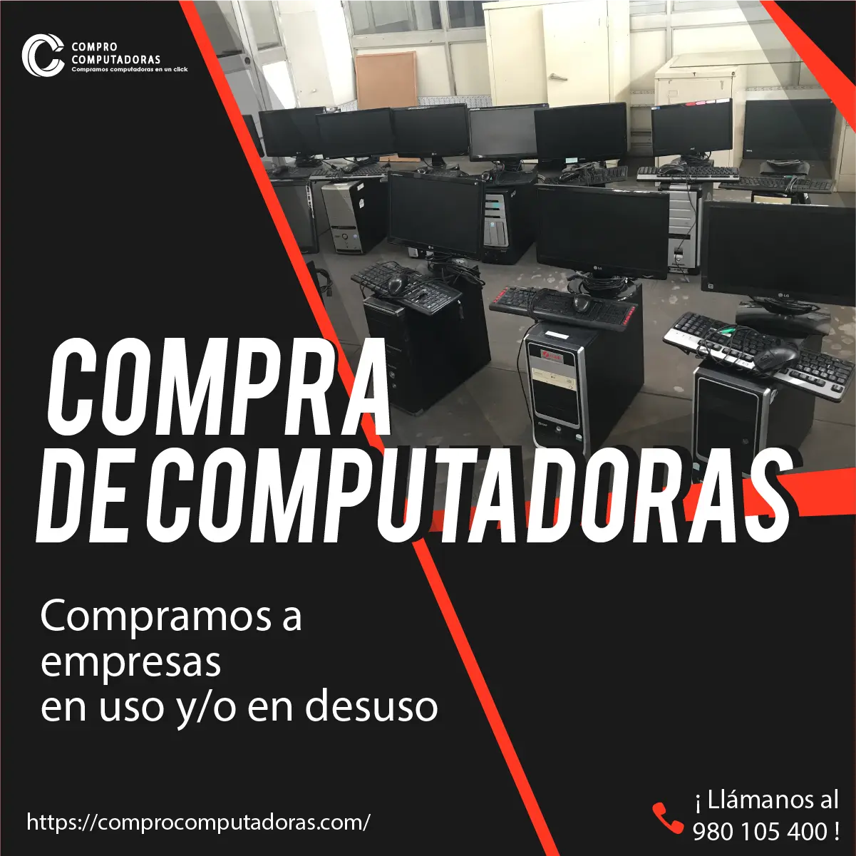 Compra inmediata de computadoras y servidores usados