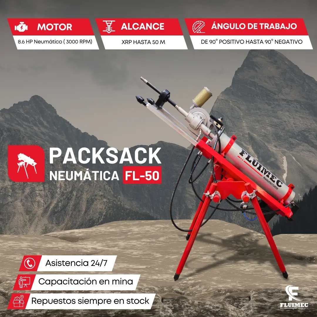 PACKSACK NEUMÁTICA FL50 Equipo para industria minera 