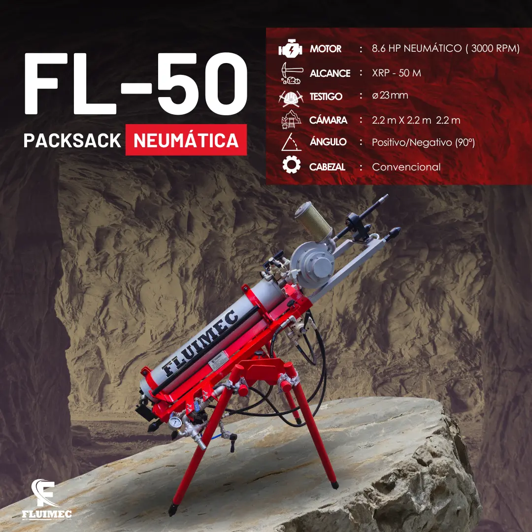 PACKSACK HIDRÁULICA FL50 equipo para industria minera 