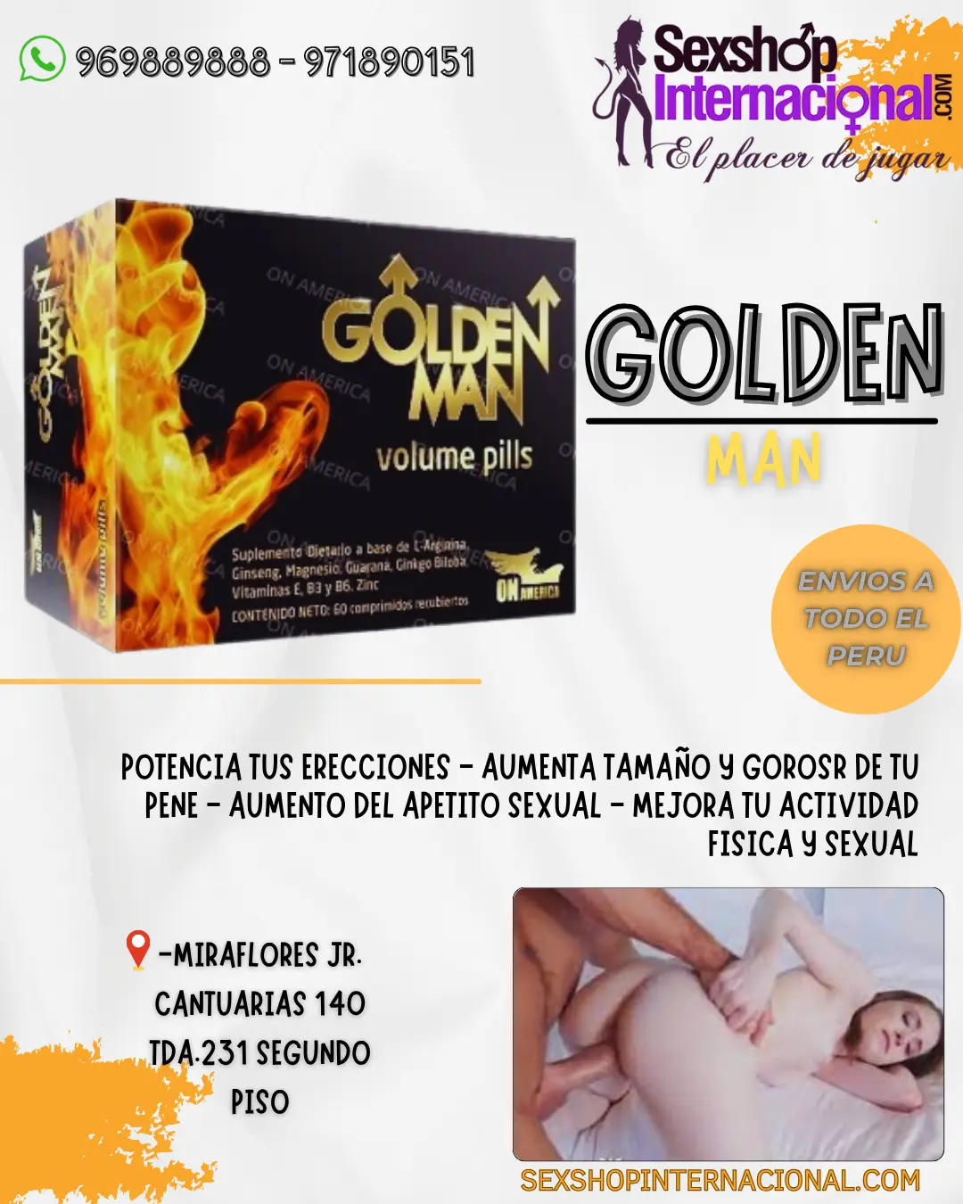 GOLDEN MAN ORIGINAL AMERICANO POTENCIADOR- MIRAFLORES 