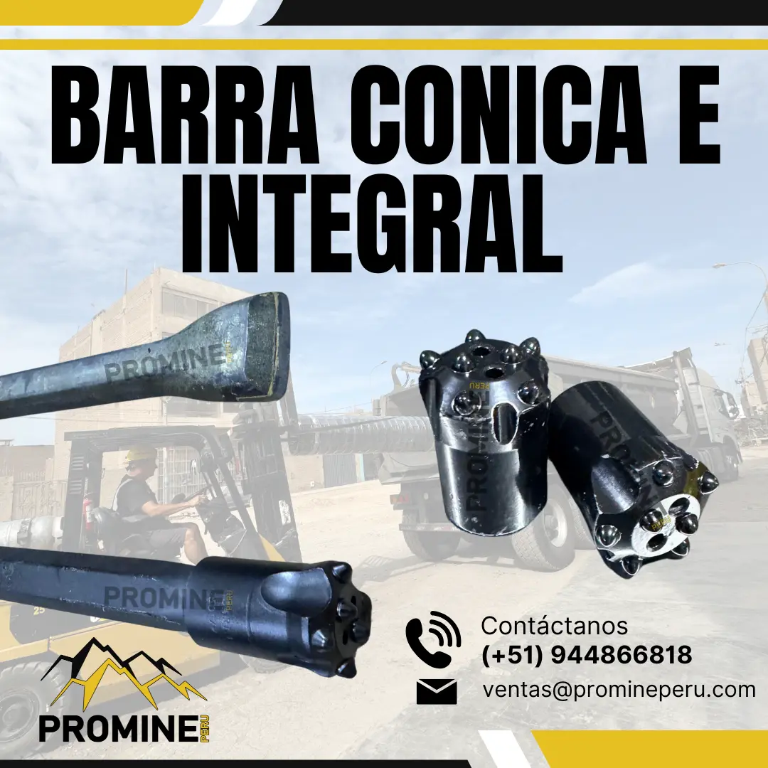 BARRA CONICA E INTEGRAL . OBRAS EN MINA . LIMA 