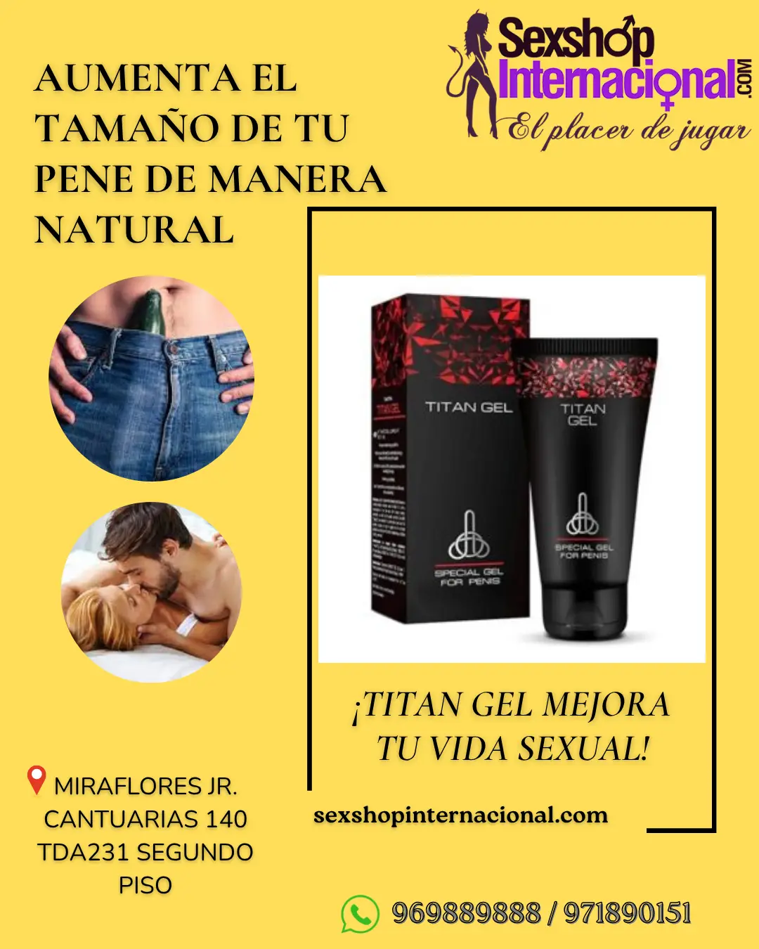TITAN GEL- MIRAFLORES MAS POTENCIA Y MAS TAMAÑO EN TU PENE 