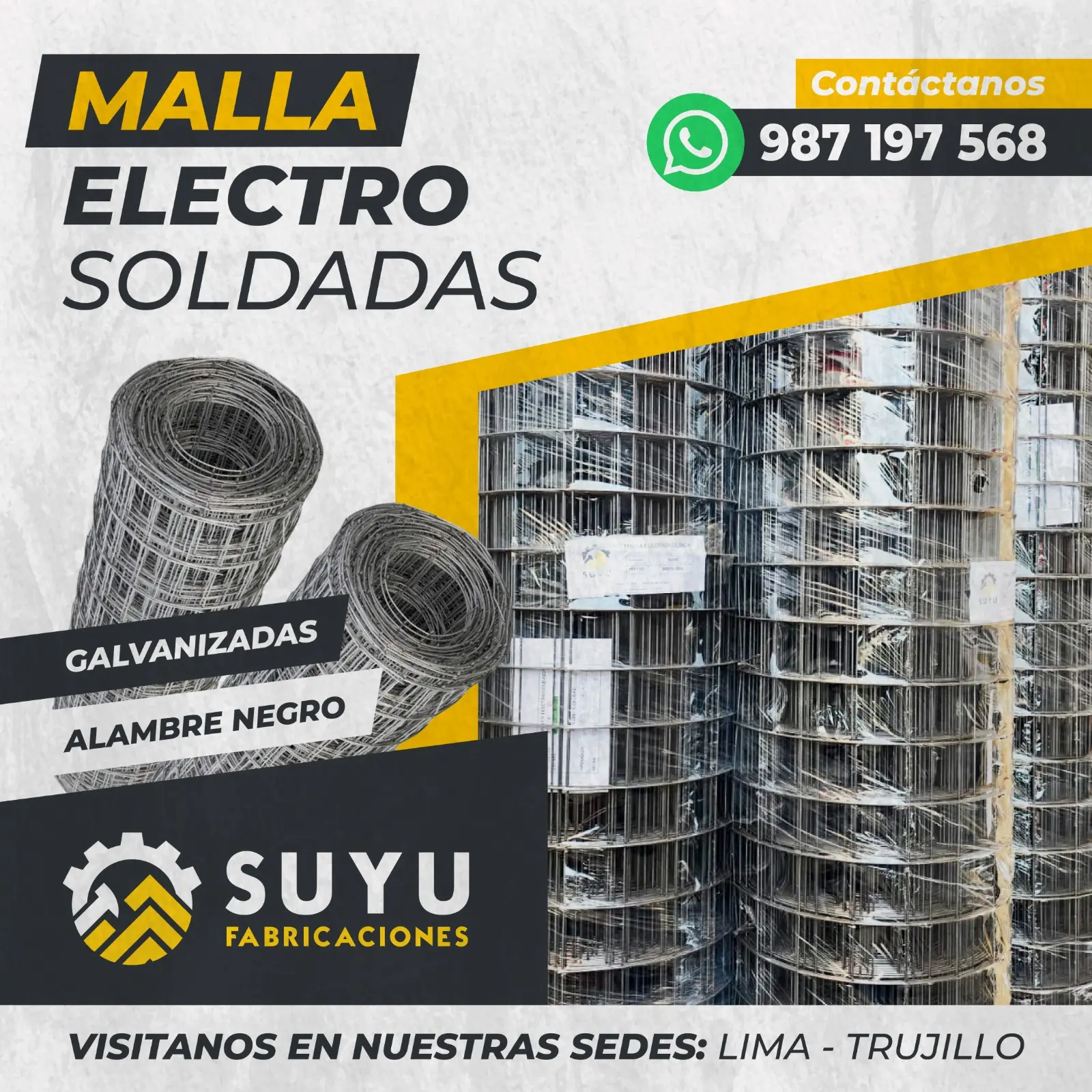 MALLAS ELECTROSOLDADA SUYU FABRICACIONES COCADA DE 4X41