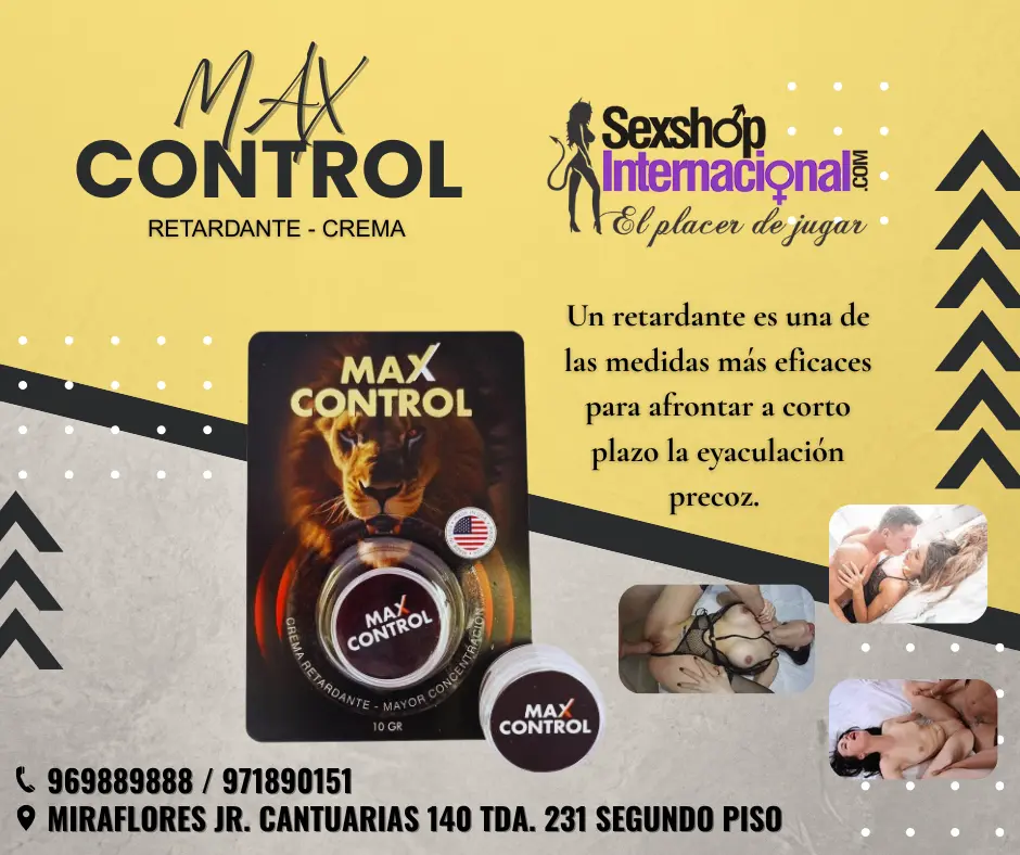 MAX CONTROL RETARDANTE EN CREMA - NO MAS EYACULACION PRECOZ