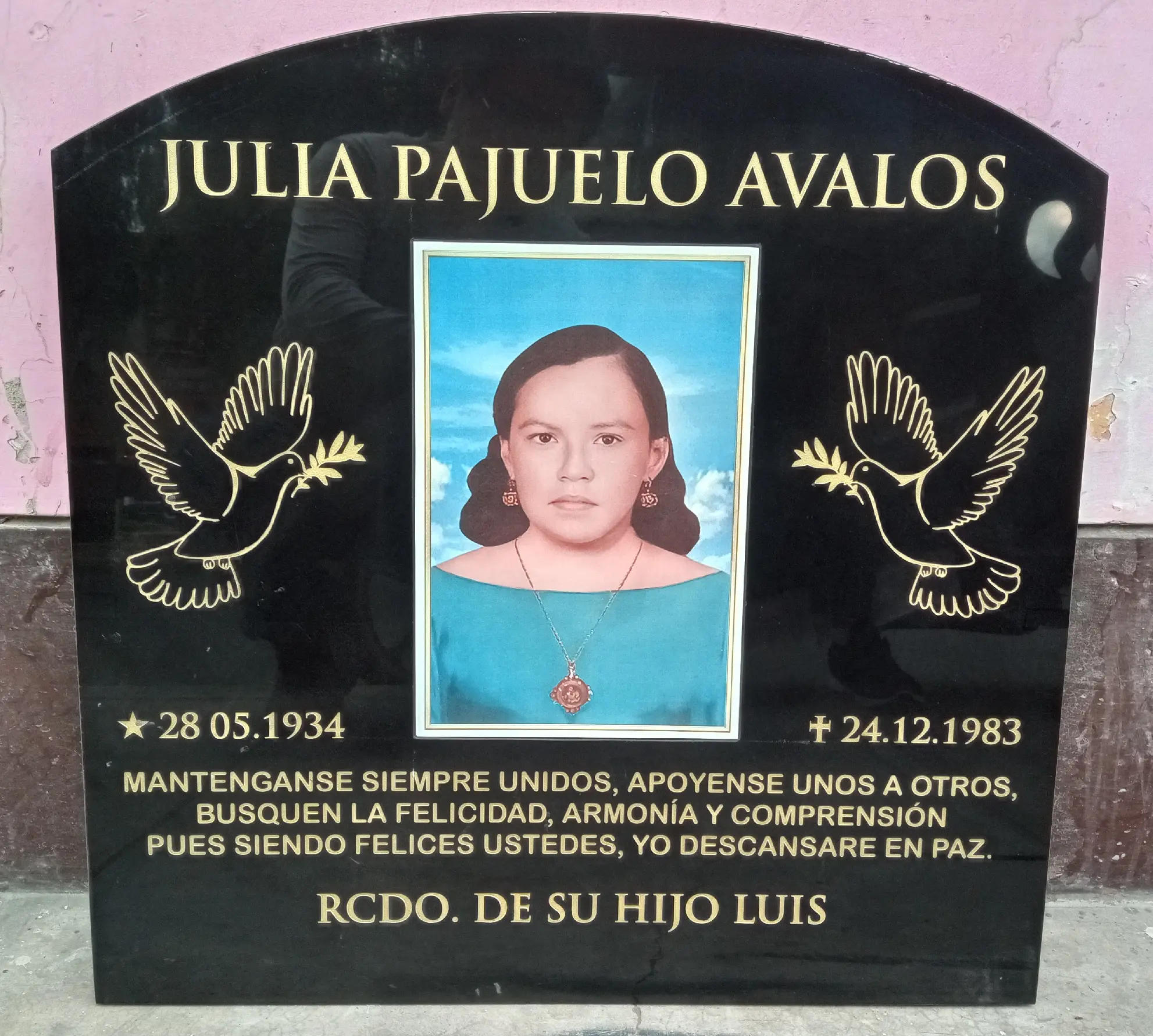 LAPIDA PORCELANATO TIPO PLANCHA CON FOTO 20X30CM AQUI JPINO