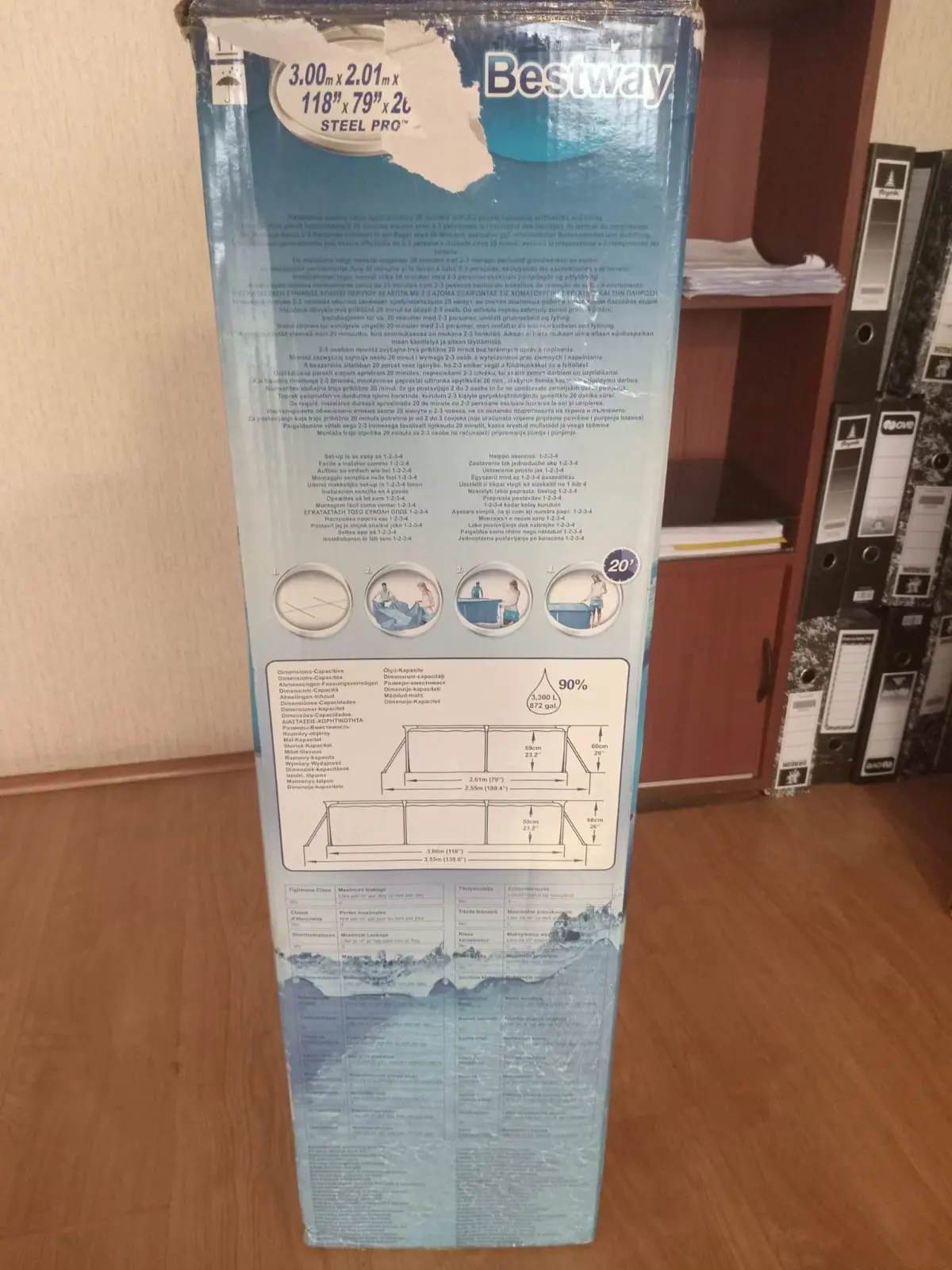 Piscina Steel Pro Bestway 300X201X66cm 3300L Seminueva