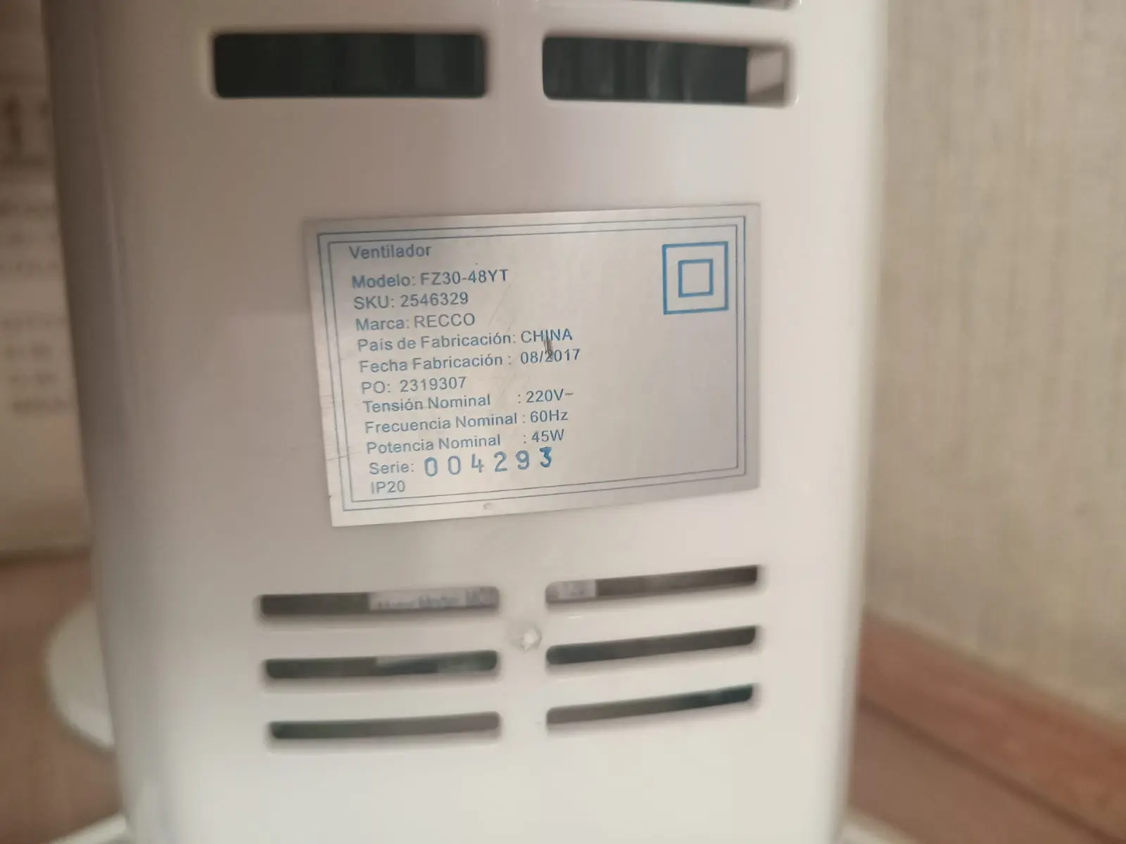 AIRE ACONDICIONADO Duo Ventilador de torre RECCO usado