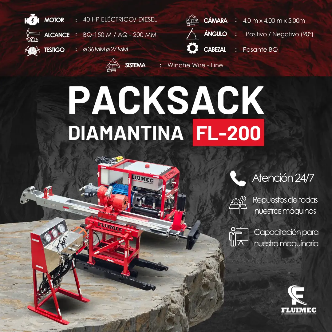 PACKSACK DIAMANTINA FL-200 equipo para mineria 