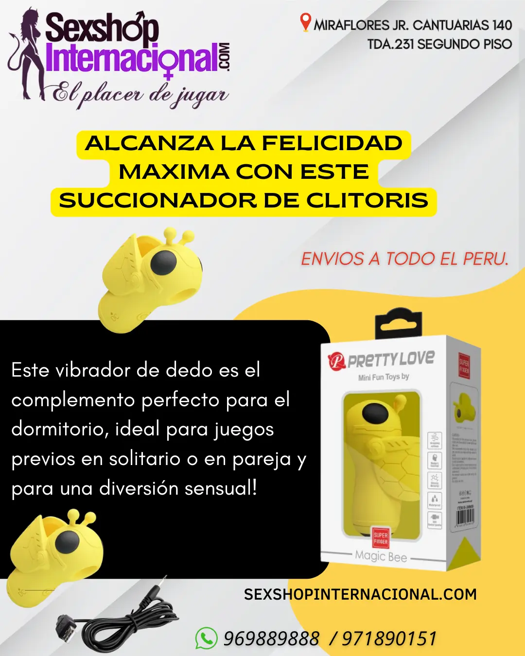 HERMOSO SUCCIONADOR DE CLITORIS LO AMARAS AESHOP MIRAFLORES