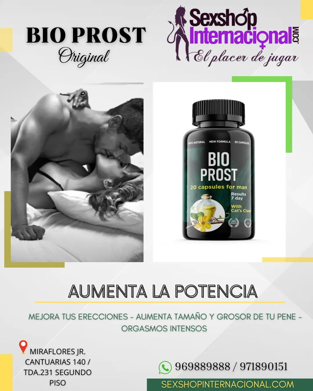 POTENCIA EN CADA ERECCION AUMENTA EL TAMAÑO CON BIO PROST