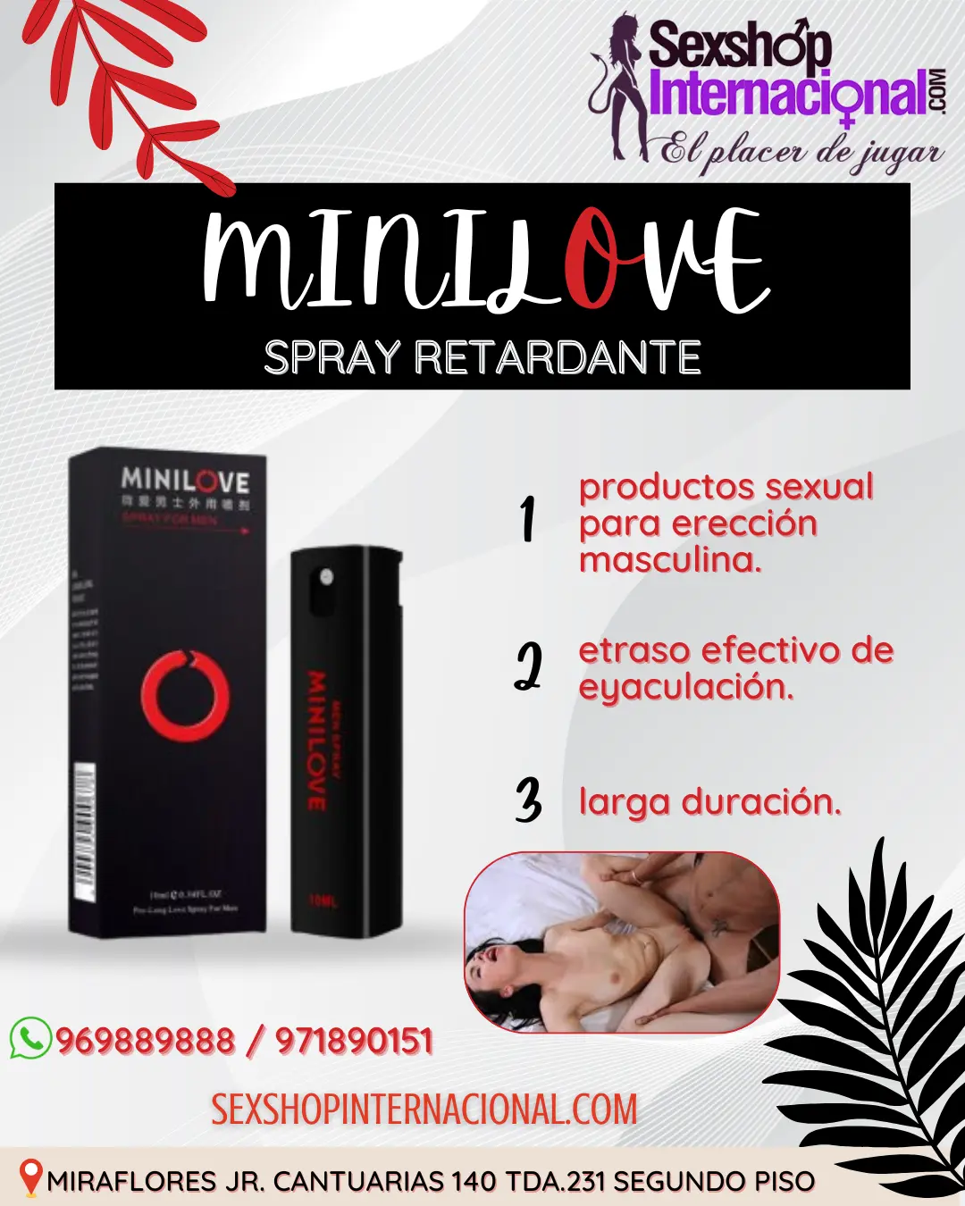 SATISFACE TODOS TUS DESEOS CON MINILOVE RETARDANTE EN SPRAY