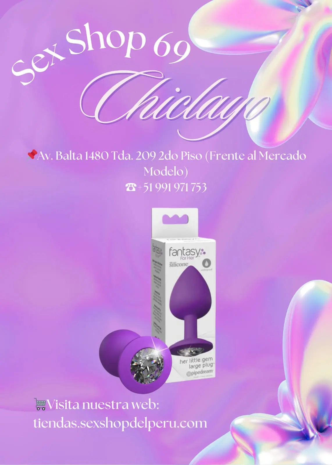 CONSOLADOR FANTASY PEQUEÑA GEMA PURPURA