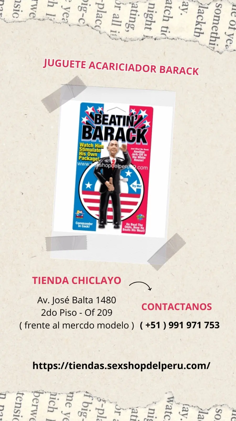  JUGUETE ACARICIADOR BARACK