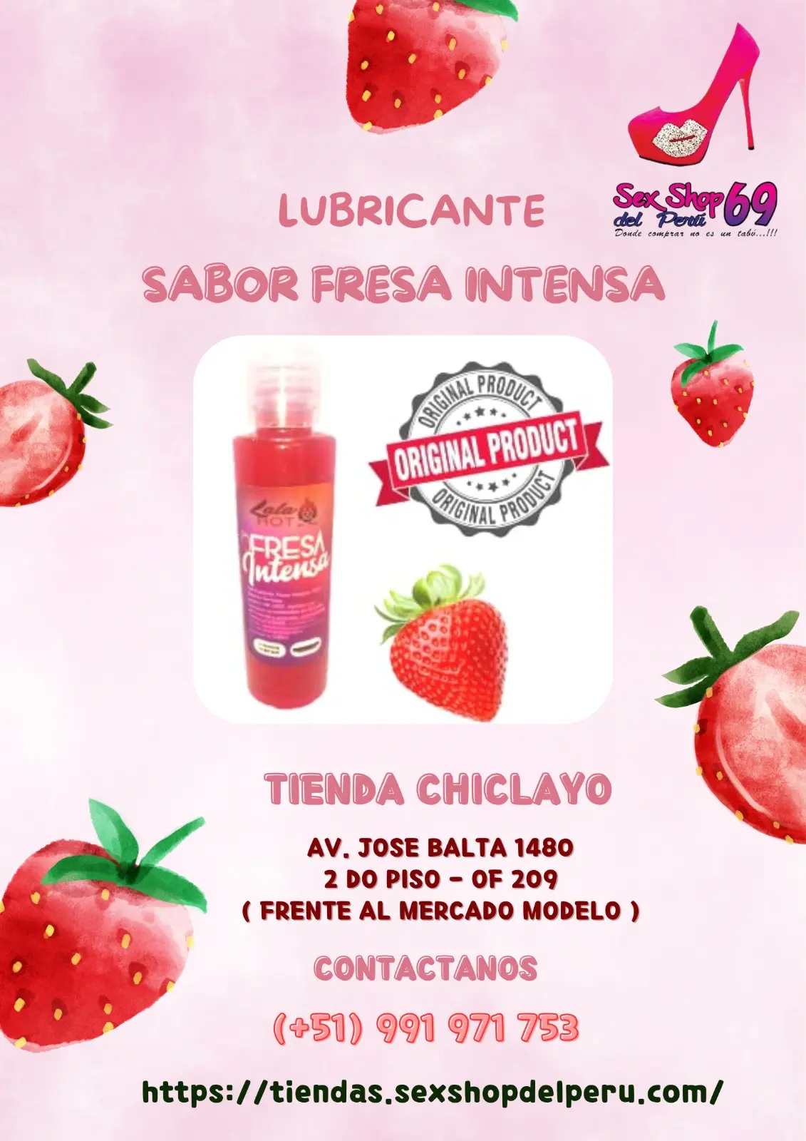 LUBRICANTE SABOR FRESA INTENSA