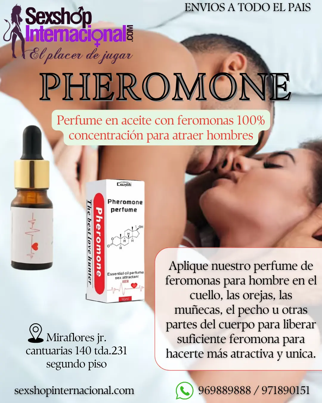 ATRAE AL HOMBRE QUE DESEAS CON NUESTRO PERFUME DE PHEROMONAS