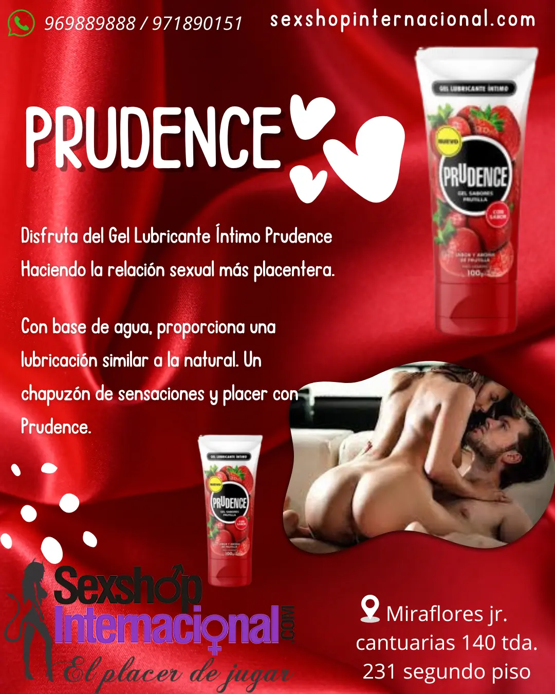 PRUDENCE GEL INTIMO DELICIOSO SABOR FRUTILLA 