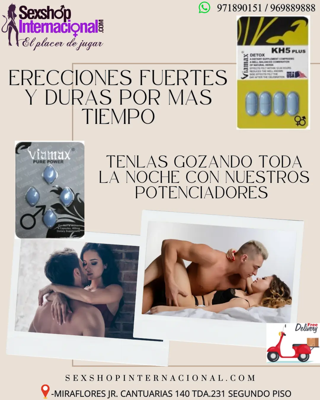 ERECCIONES COMO ROCA CON VIAMAX PURE POWER- SEXSHOP LIMA