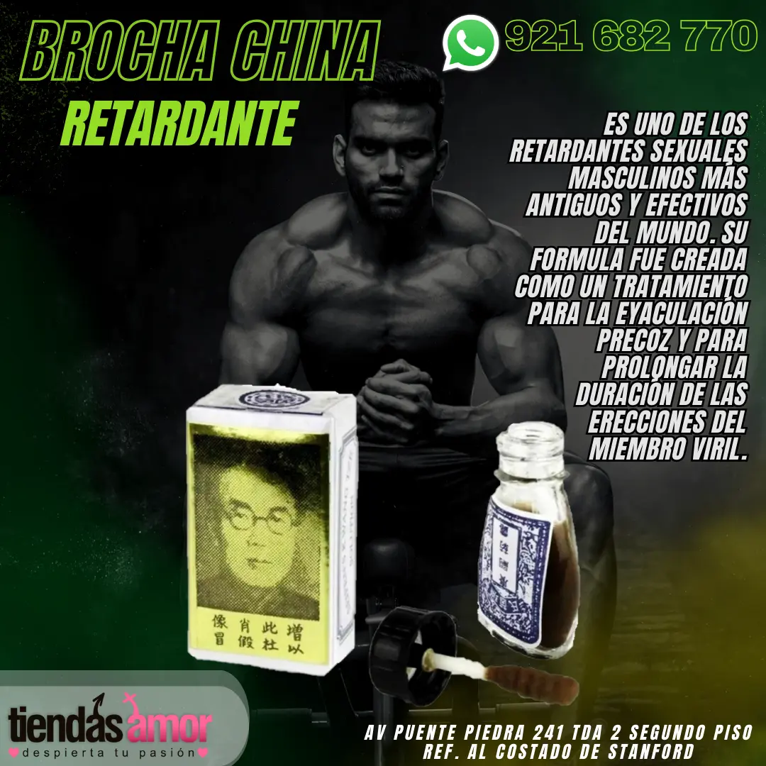 Retardante Masculino Brocha China 23g Tiempo de 15 a 20 minu